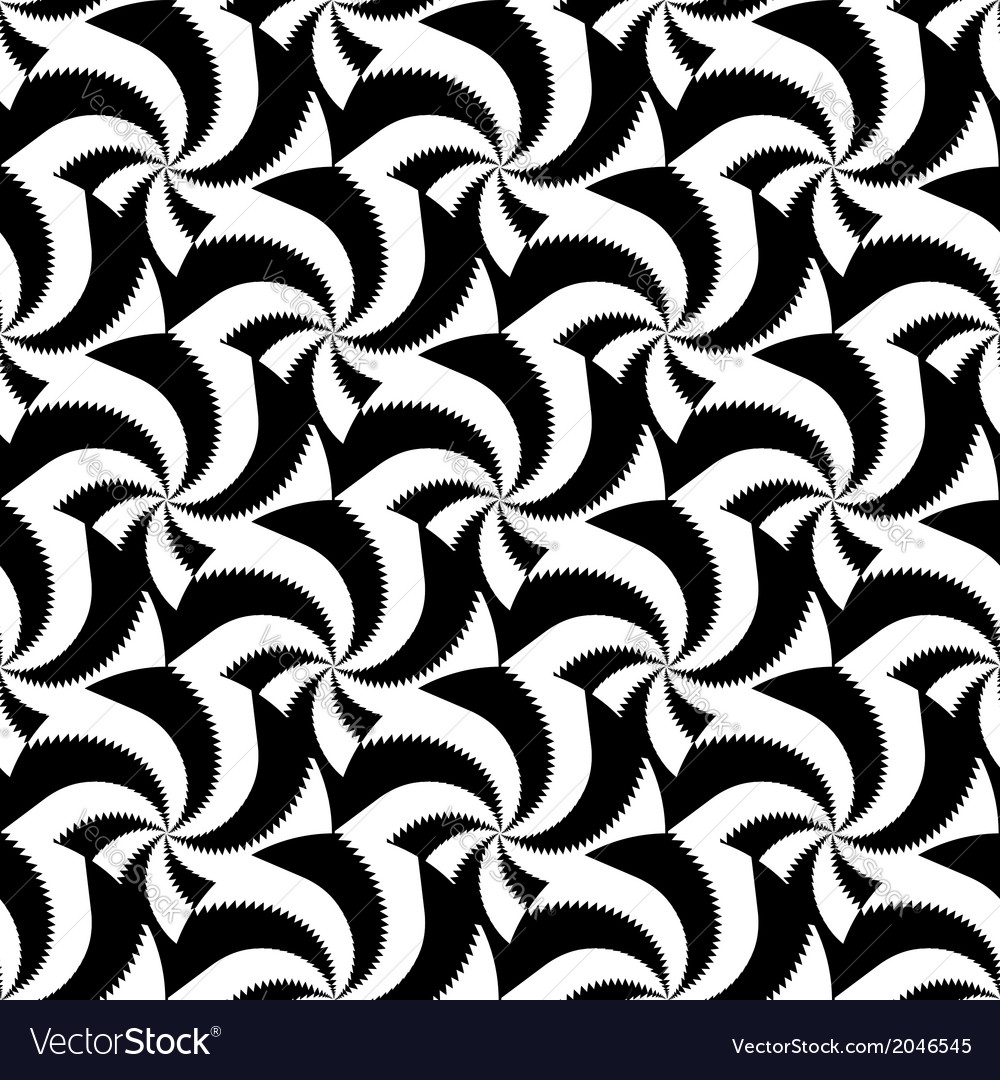 Design seamless monochrome vortex twisting pattern