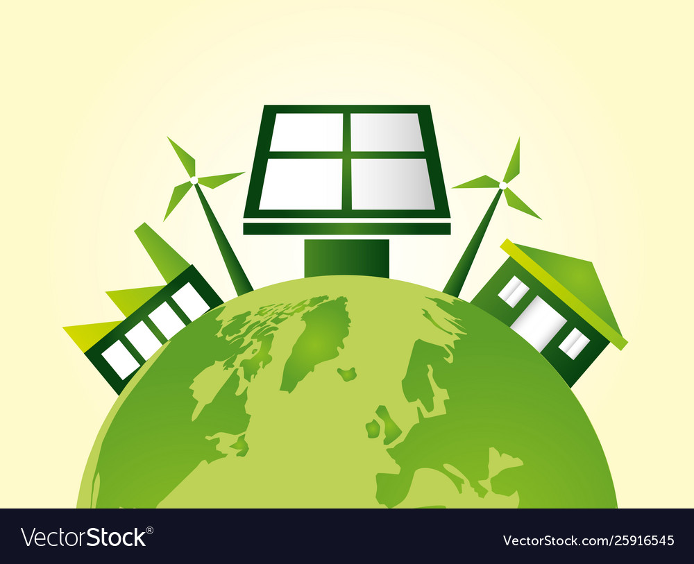 Eco friendly planet design image Vector Image Eco friendly planet design image