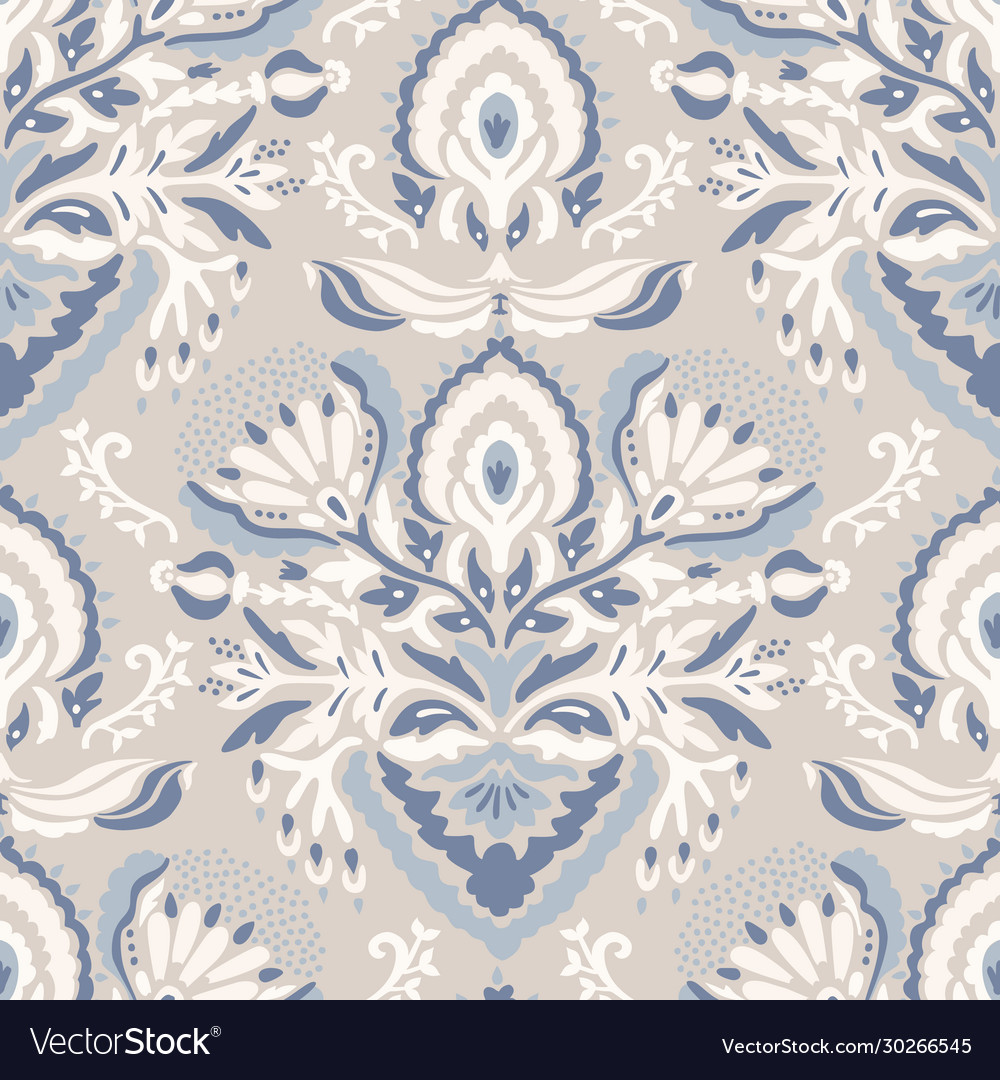 French blu shabby chic damask texture Royalty Free Vector