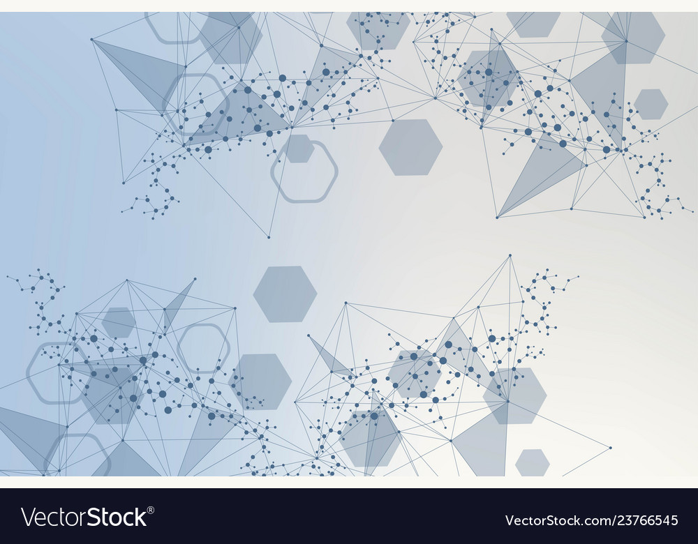 Geometric abstract background with connected line vector image Geometric abstract background with connected line