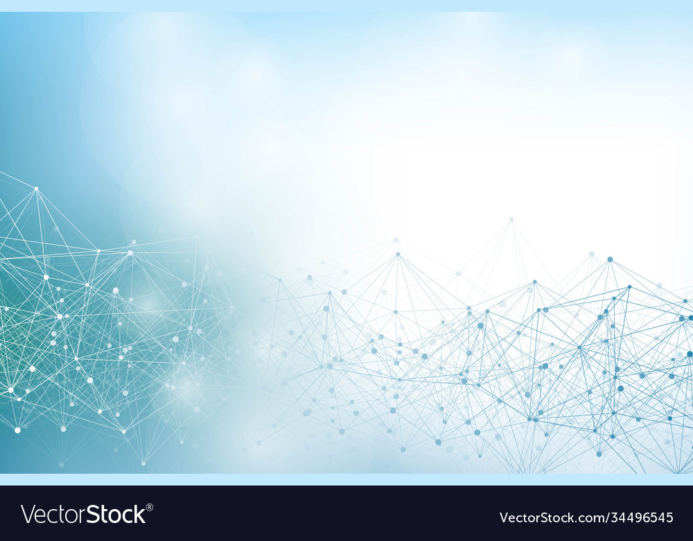 Geometric abstract background with connected line vector image Geometric abstract background with connected line