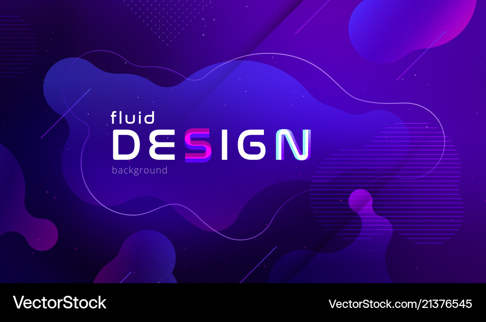 Gradient Fluid Background Design Layout For Banner