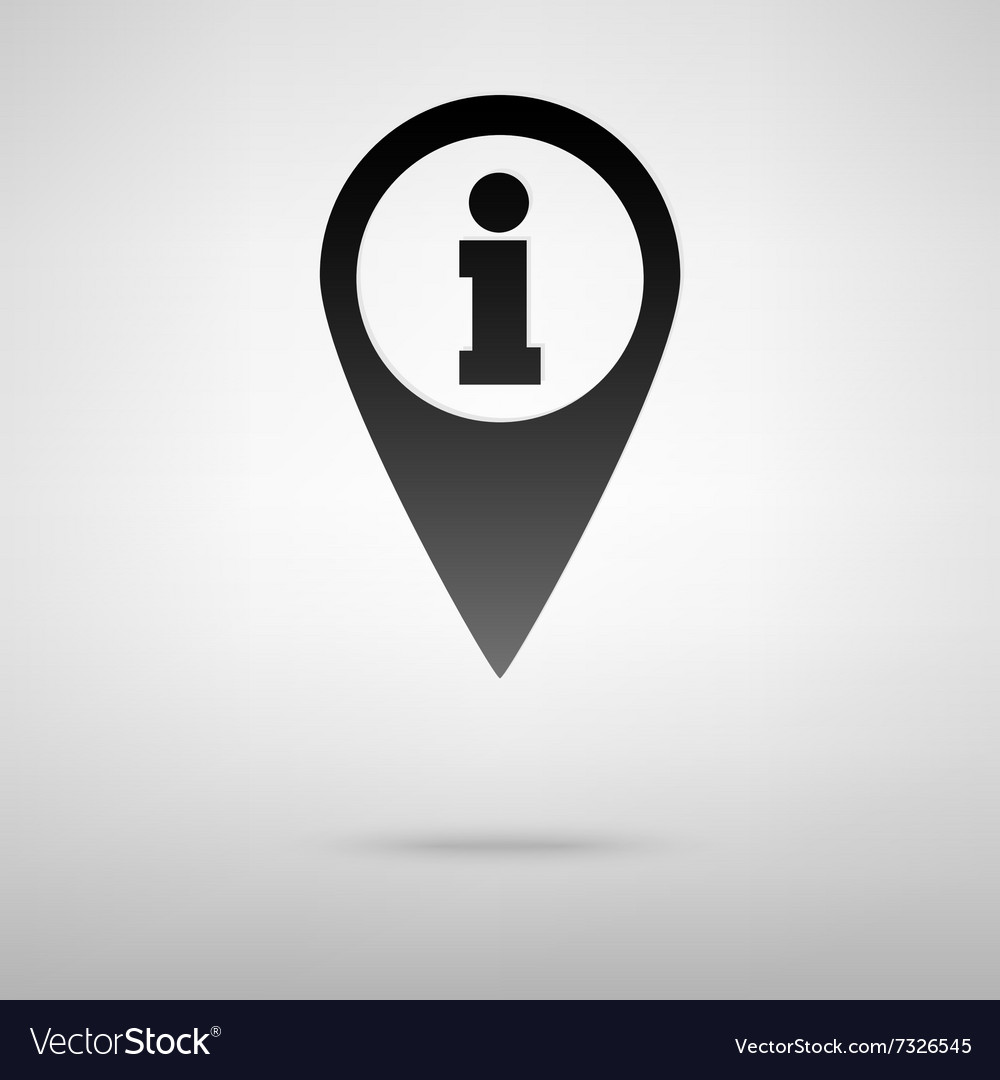 Map pointer black icon