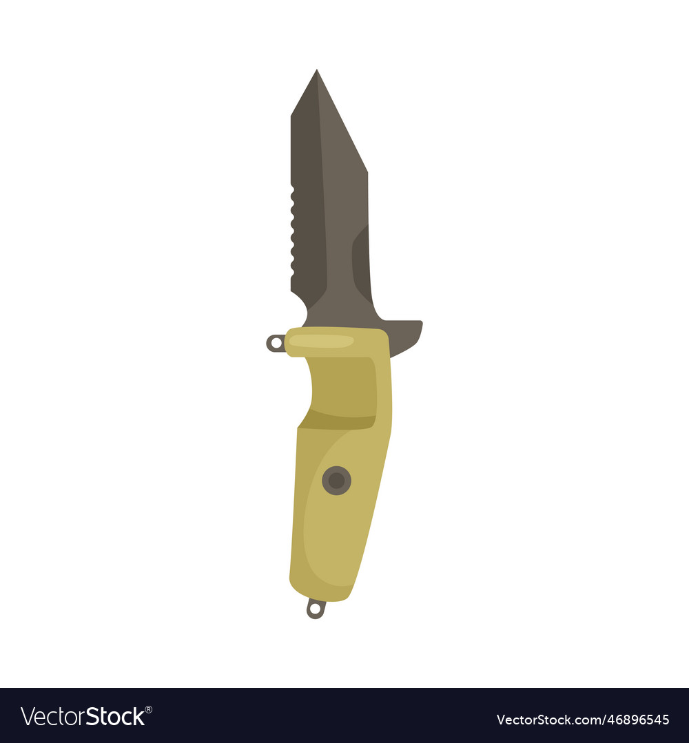 Military knife or dagger cartoon