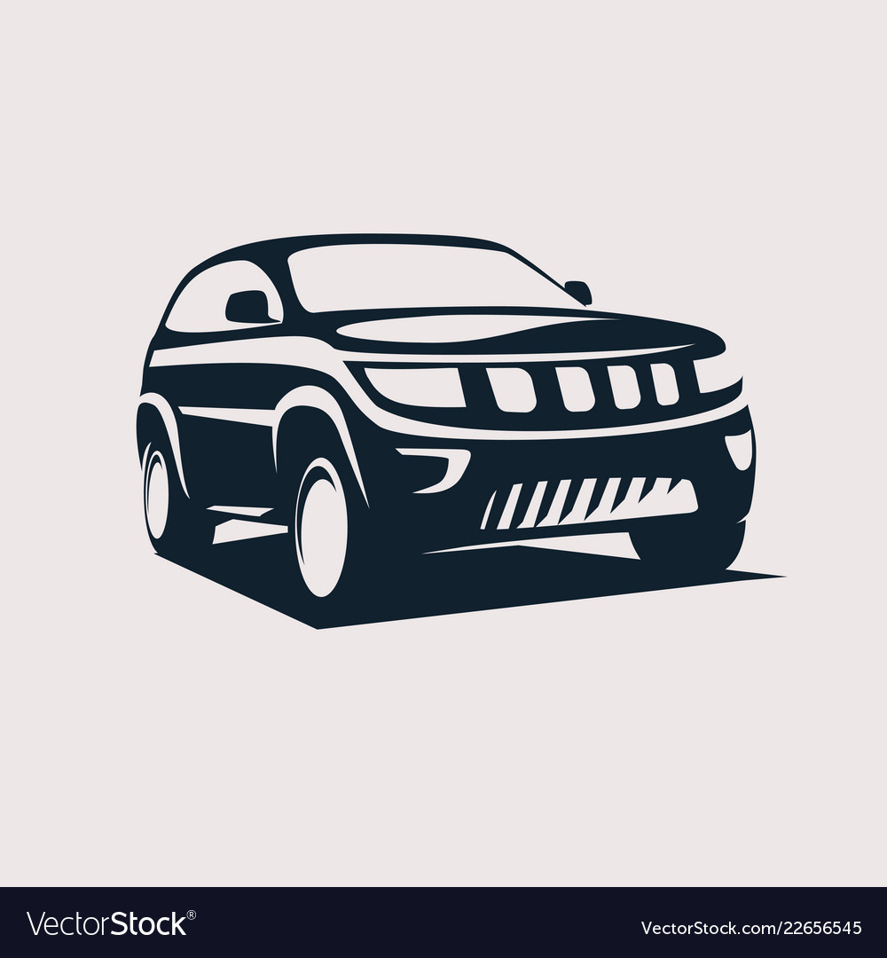 modern suv logo template offroader car stylized car drawing template