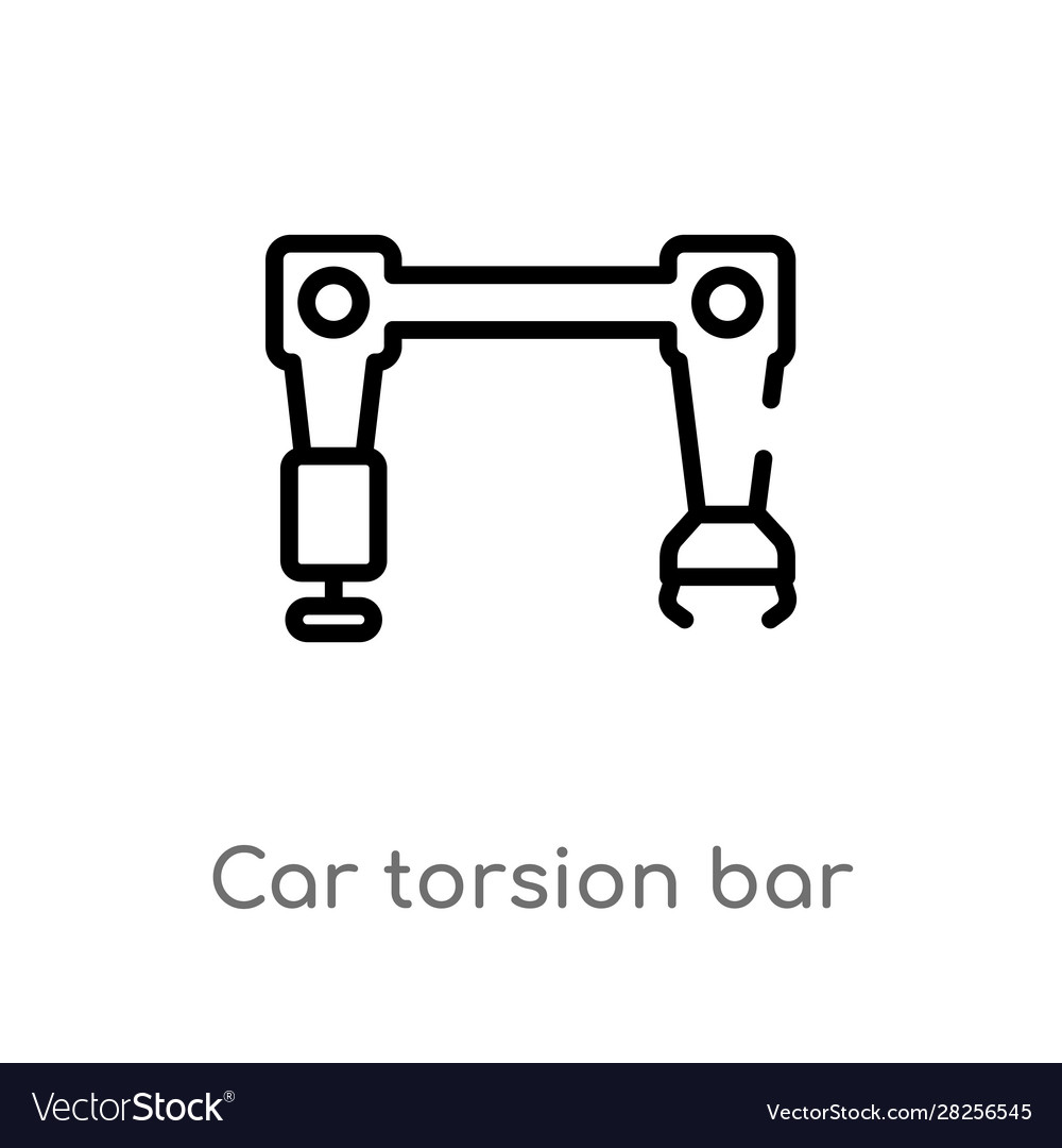 Outline Auto Torsionsstab Icon isoliert schwarz