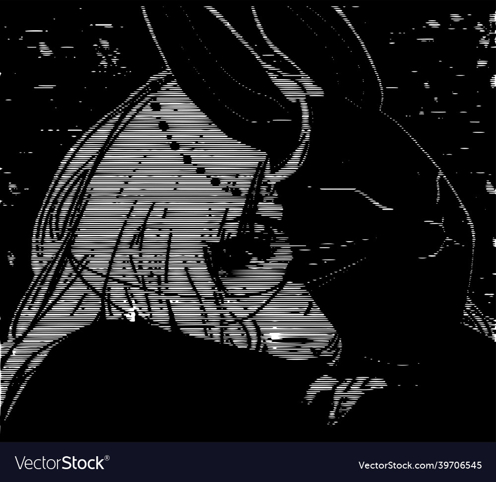 Female Anime Character Faces In The Dark Background, Profile Picture Sad  Background Image And Wallpaper for Free Download