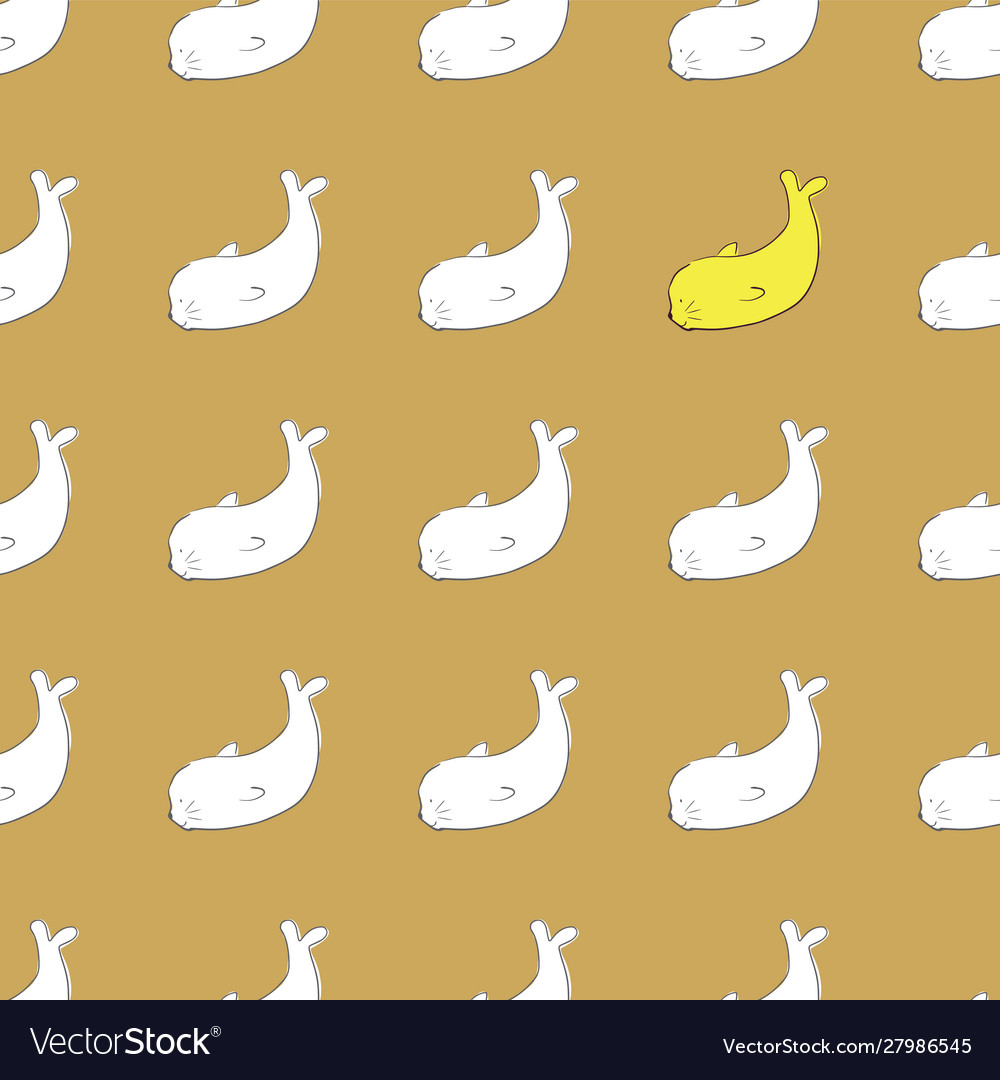 Seal seamless repeat pattern design
