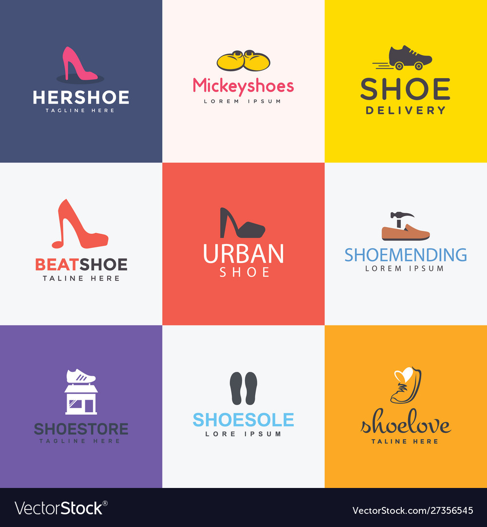 Shoe logotype flat pack