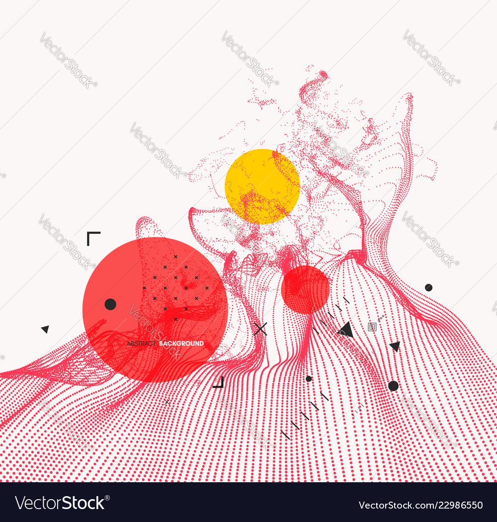 Array with dynamic emitted particles water splash