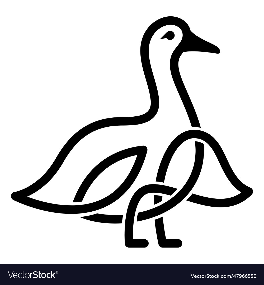 Celtic duck stroke Royalty Free Vector Image - VectorStock