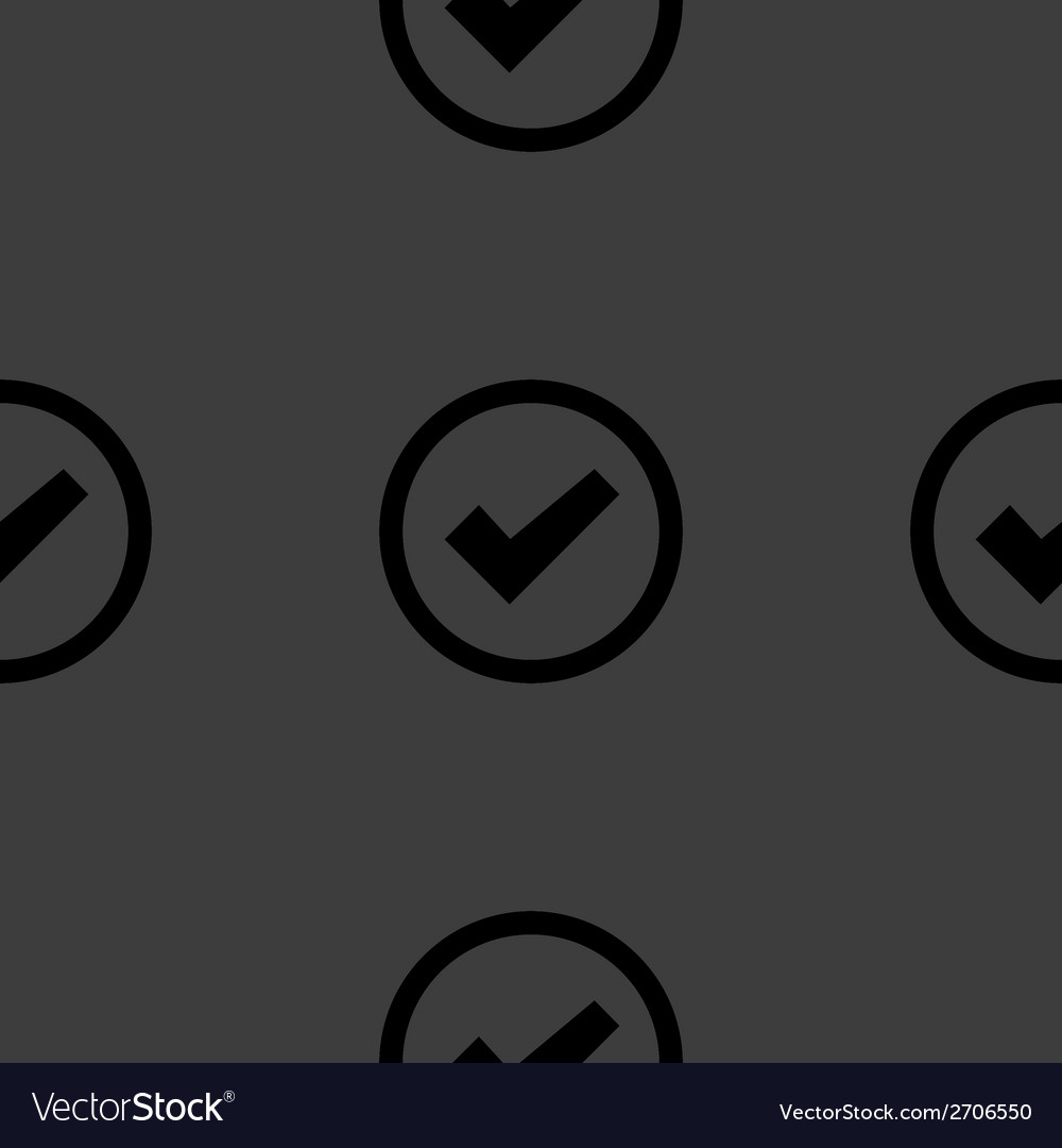 Check Mark Icon - Flat Web Pattern