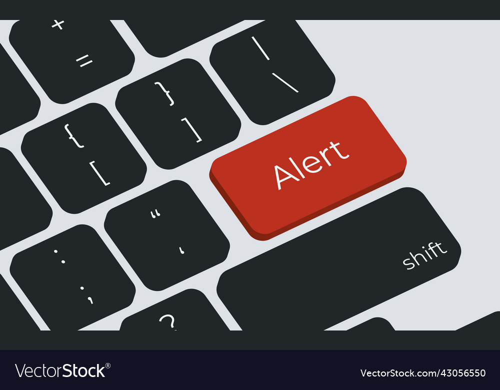 Computer keyboard with alert key simple