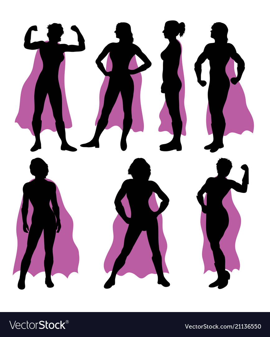 Premium Vector  Woman superhero silhouette female power concept