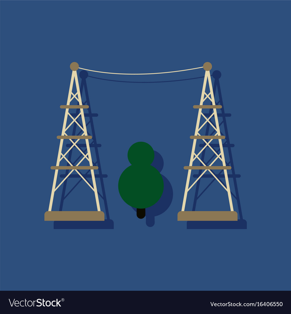 Flat icon design collection tree between