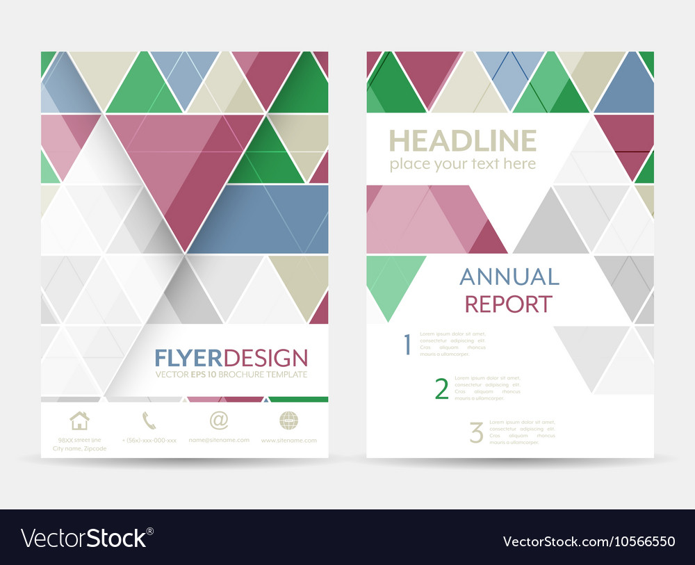 Flyer design with geometric pattern corporate