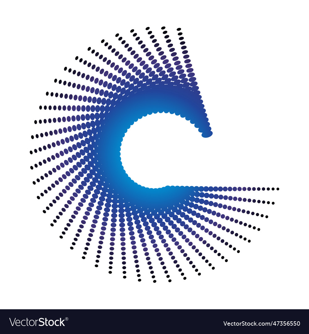 Halftone circle design element