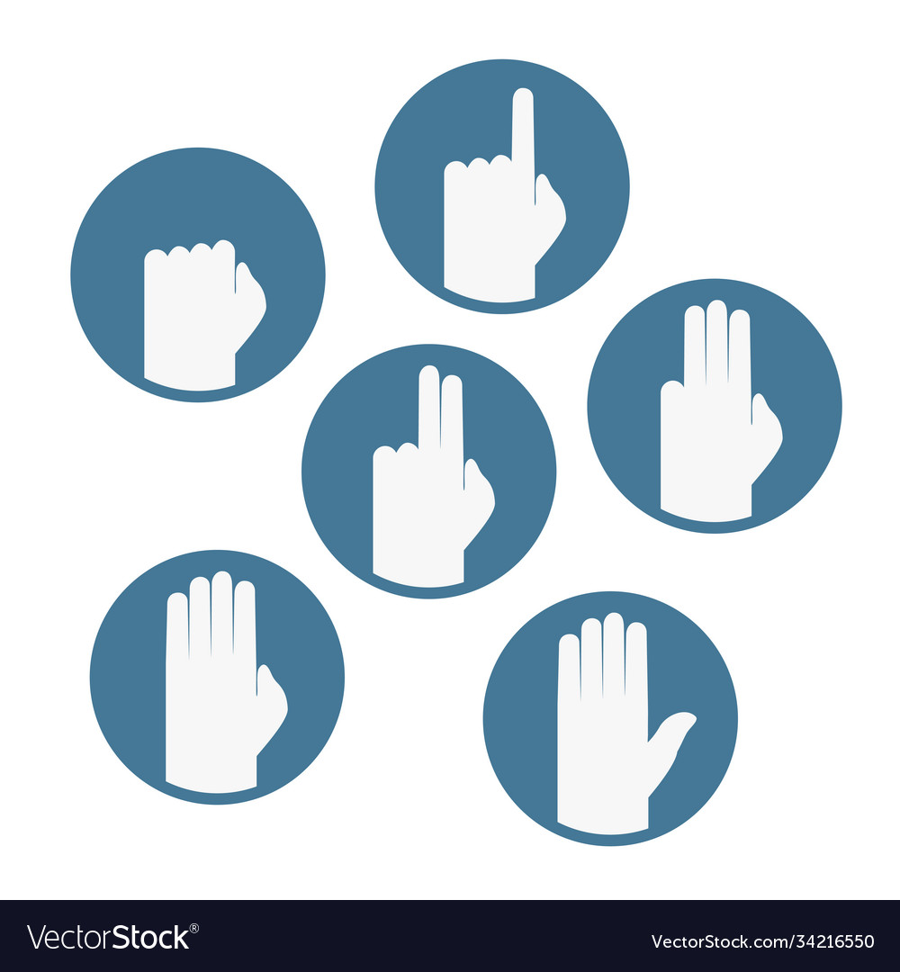 Hands counting symbol vector image Hands counting symbol