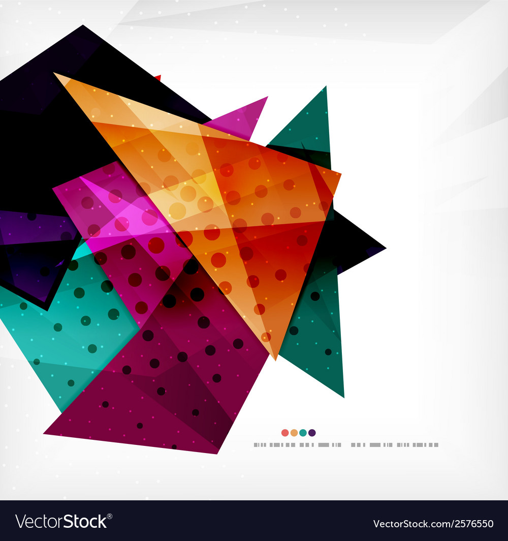 Modern 3d glossy overlapping triangles Royalty Free Vector