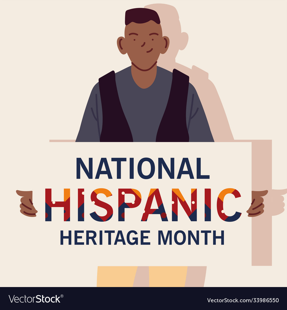 National hispanic heritage month with black man