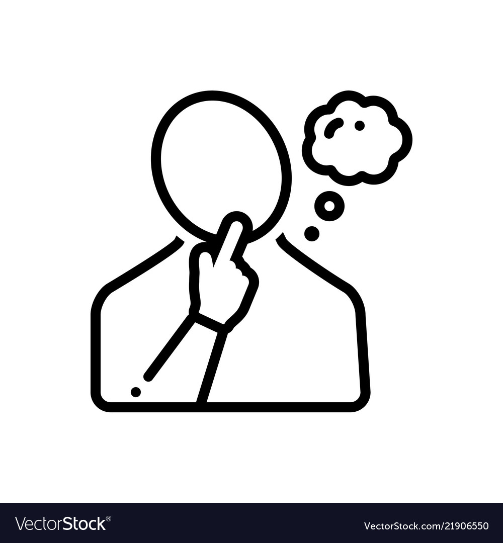 Thoughtful Royalty Free Vector Image - VectorStock