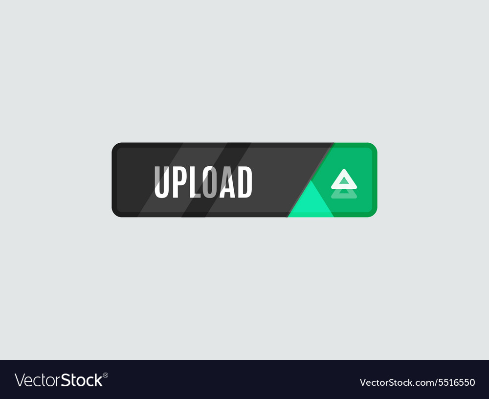 Upload button futuristic hi-tech ui design