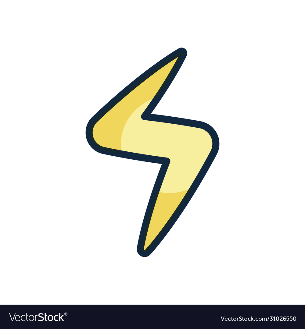 User interface concept thunder icon line color