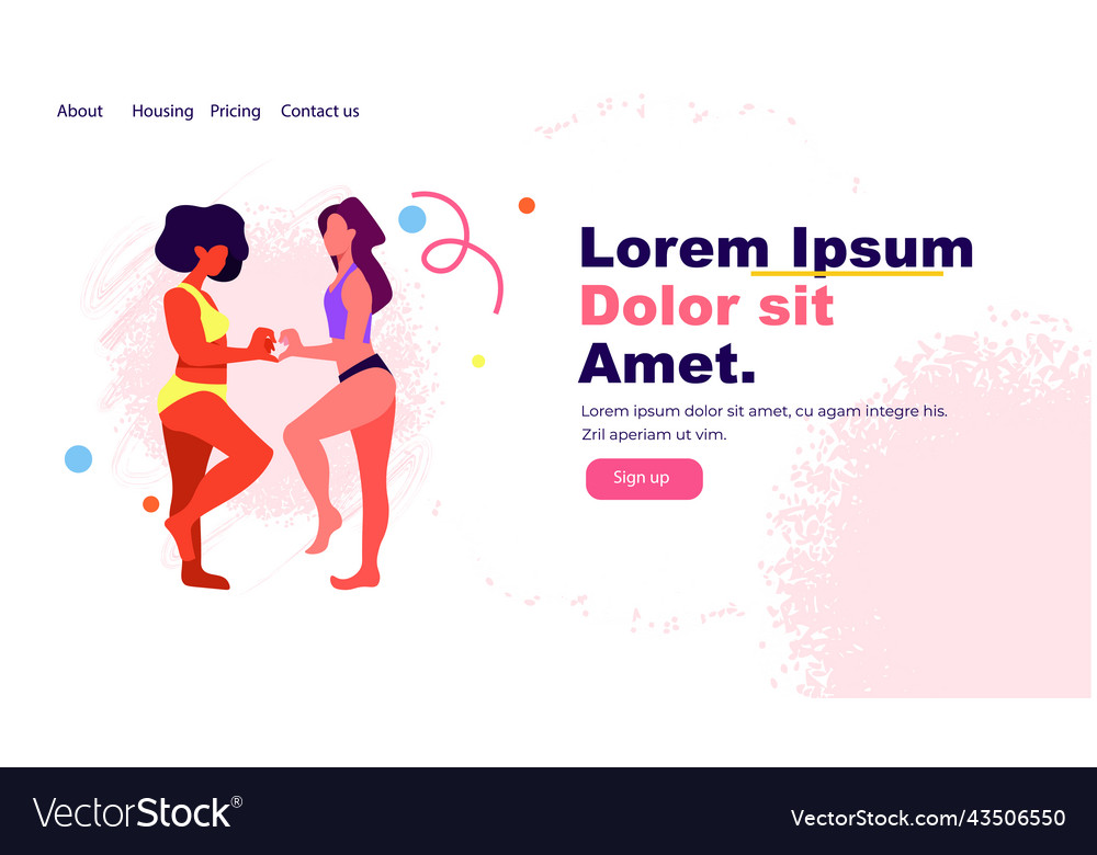 Women in bikini making heart shape gesture sexy vector image Women in bikini making heart shape gesture sexy