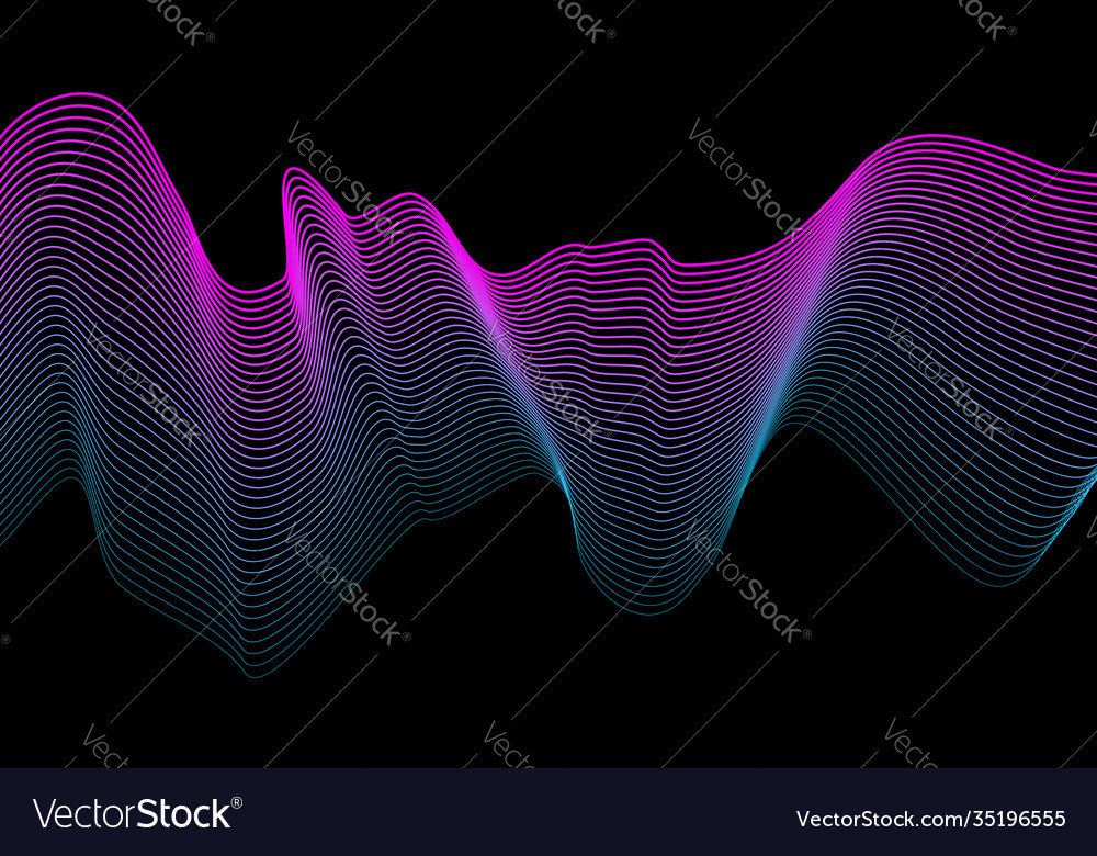 Abstract background with color wave design element vector image Abstract background with color wave design element