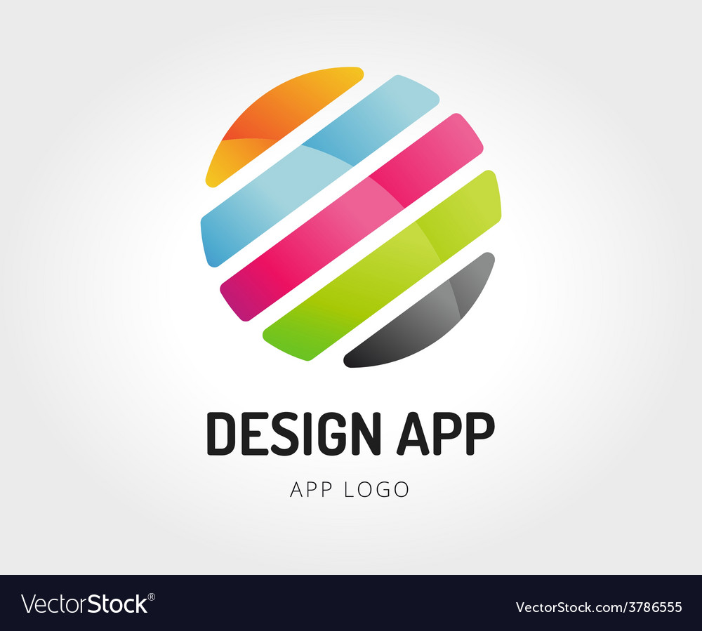 Abstract design studio logo template