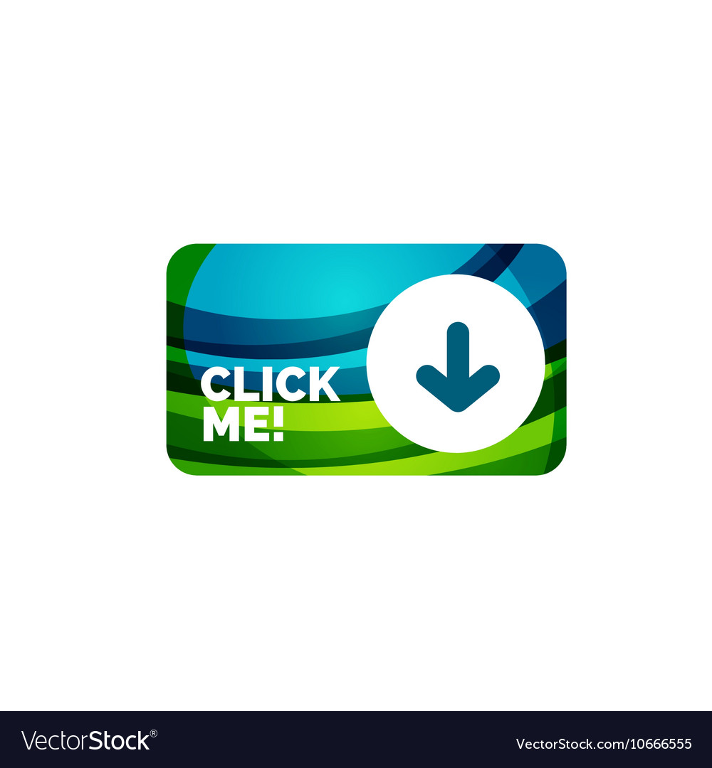 Abstract rectangle button template Royalty Free Vector Image