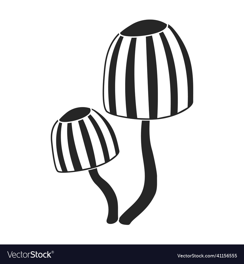 Amanita iconblack icon isoliert vector image Amanita iconblack icon isoliert