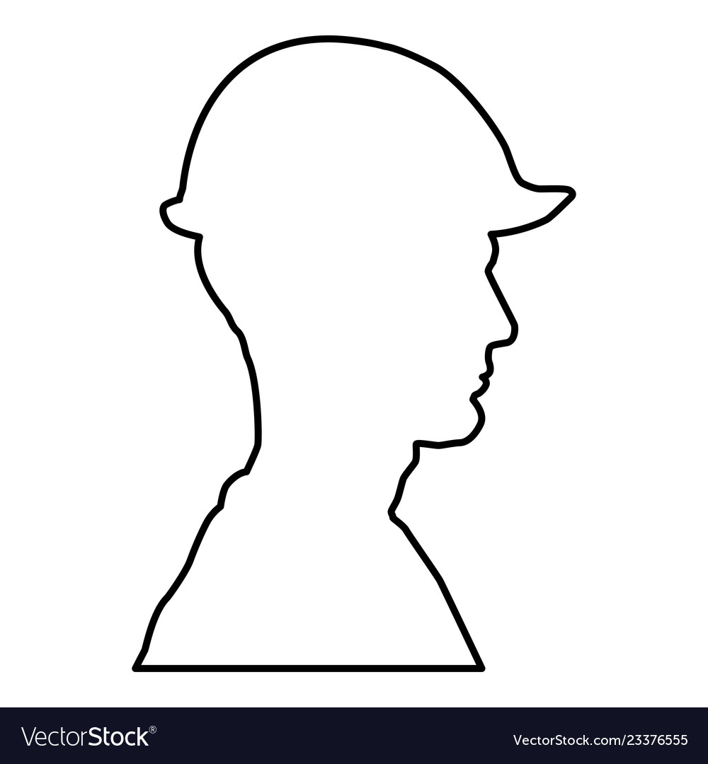 Avatar builder architect engineer in helmet view vector image Avatar builder architect engineer in helmet view