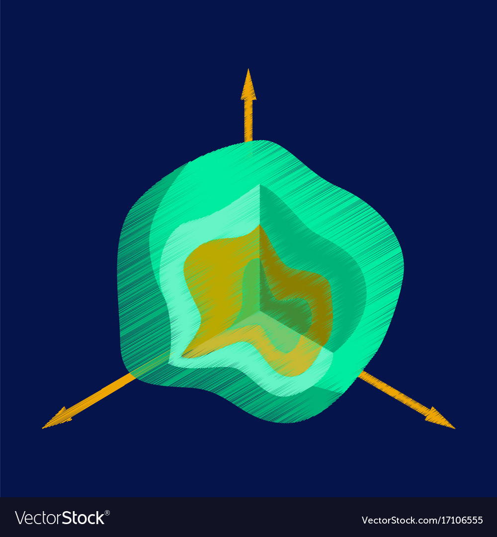 Flat shading style icon graph