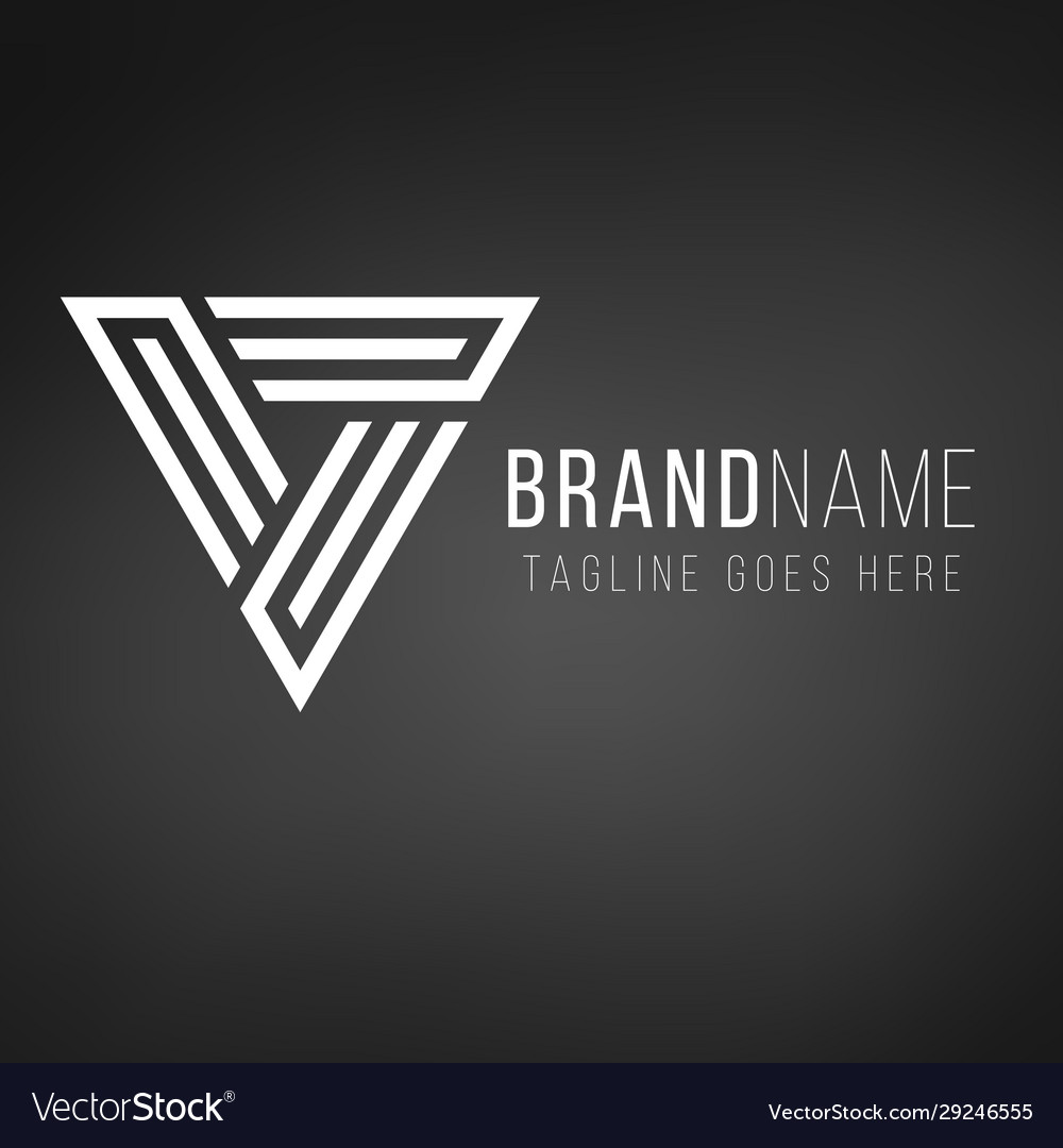 Geometric triangle unity abstract logo design