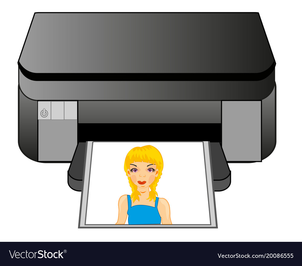 Office equipment colour printer Royalty Free Vector Image