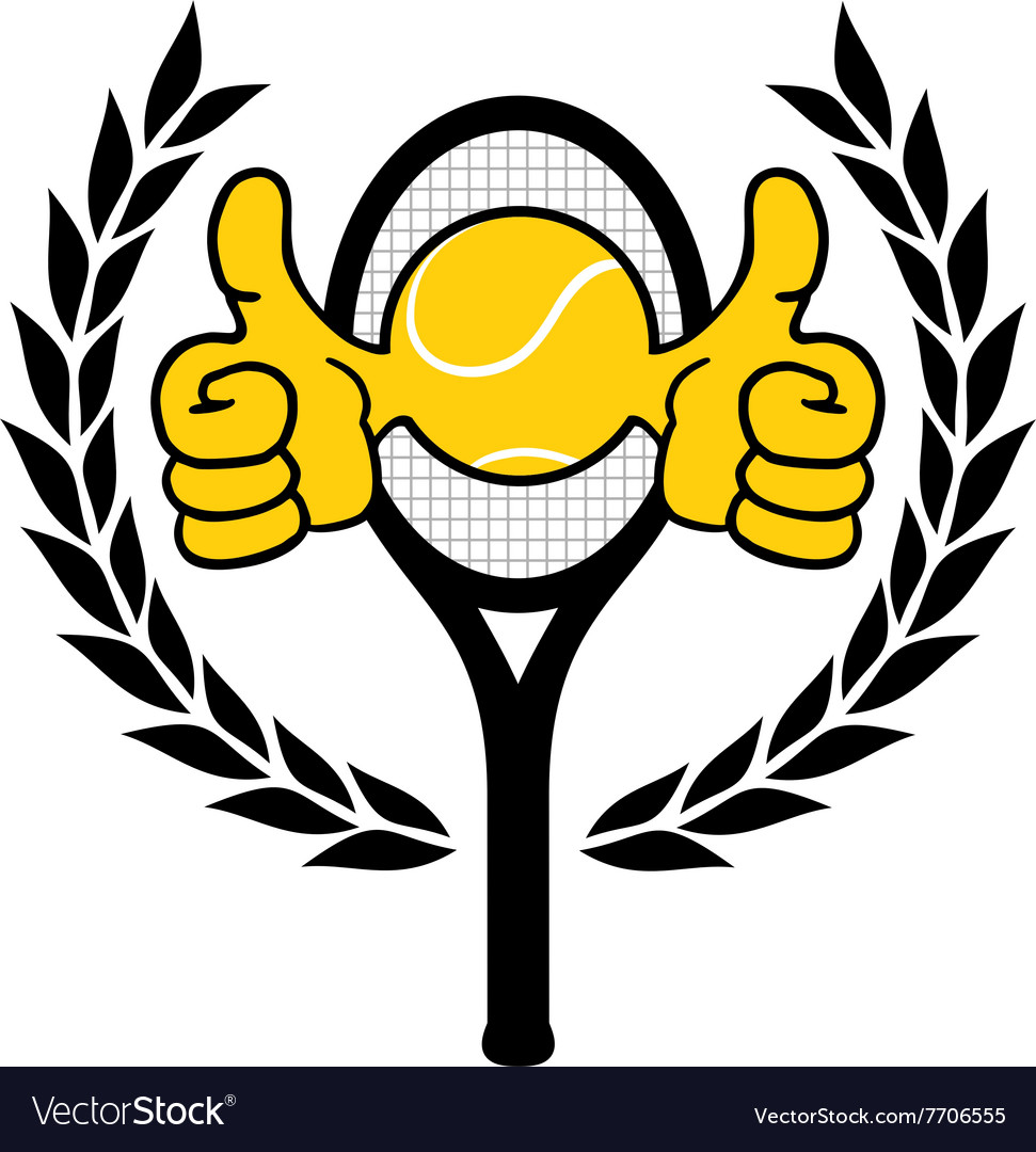 Winner tennis emblem