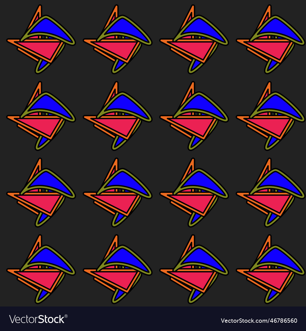 Abstract colorful pattern on black background