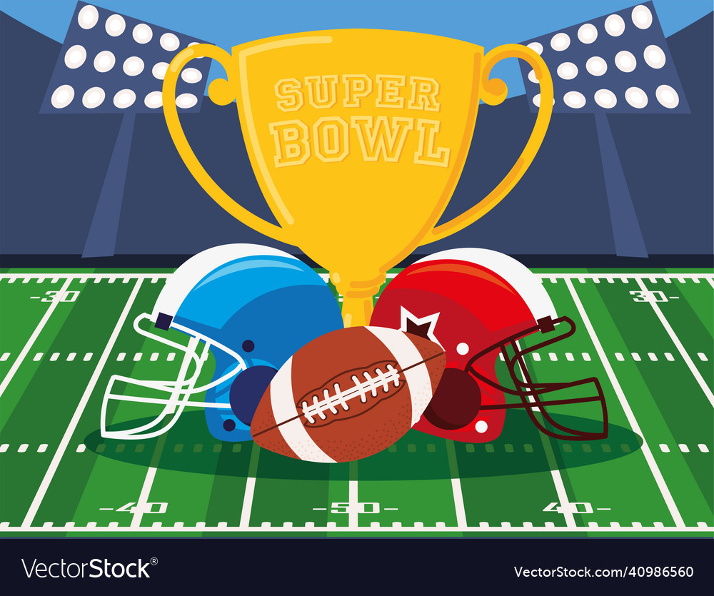 American Football Stadium Royalty Free Vector Image