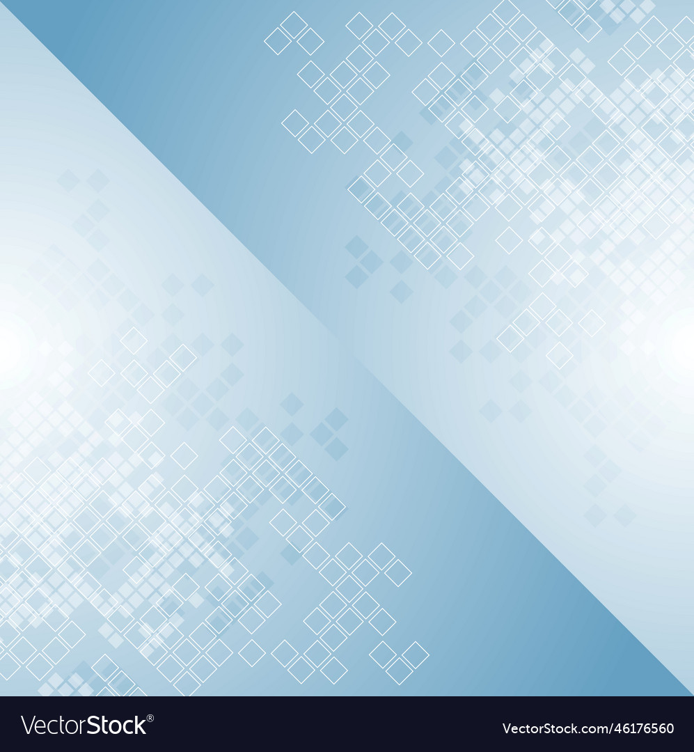 Blue tech geometric background design with squares