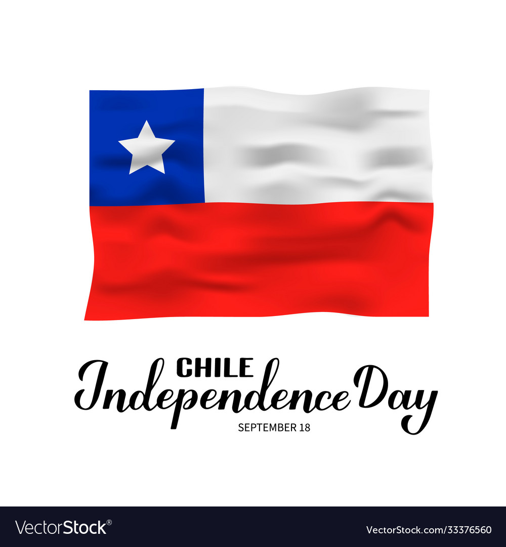 Chile independence day calligraphy hand lettering