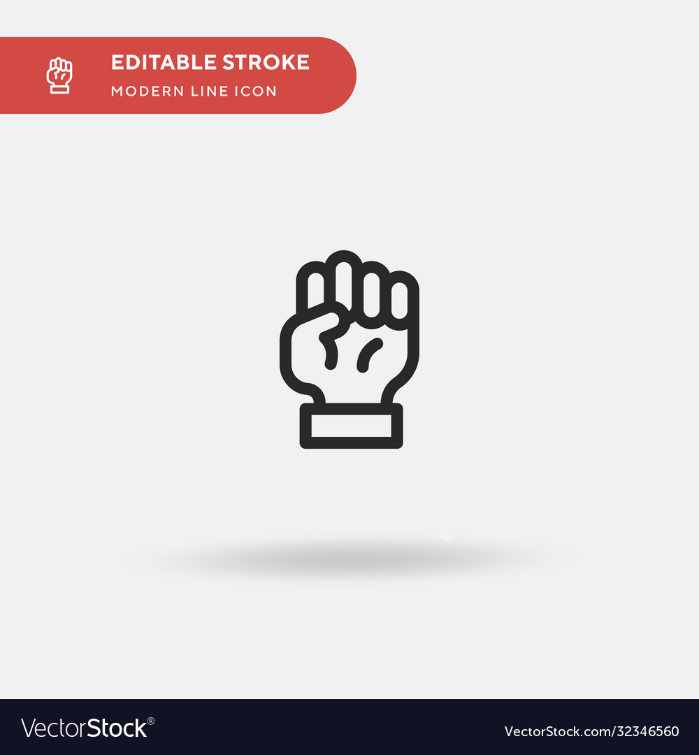 Fist simple icon symbol