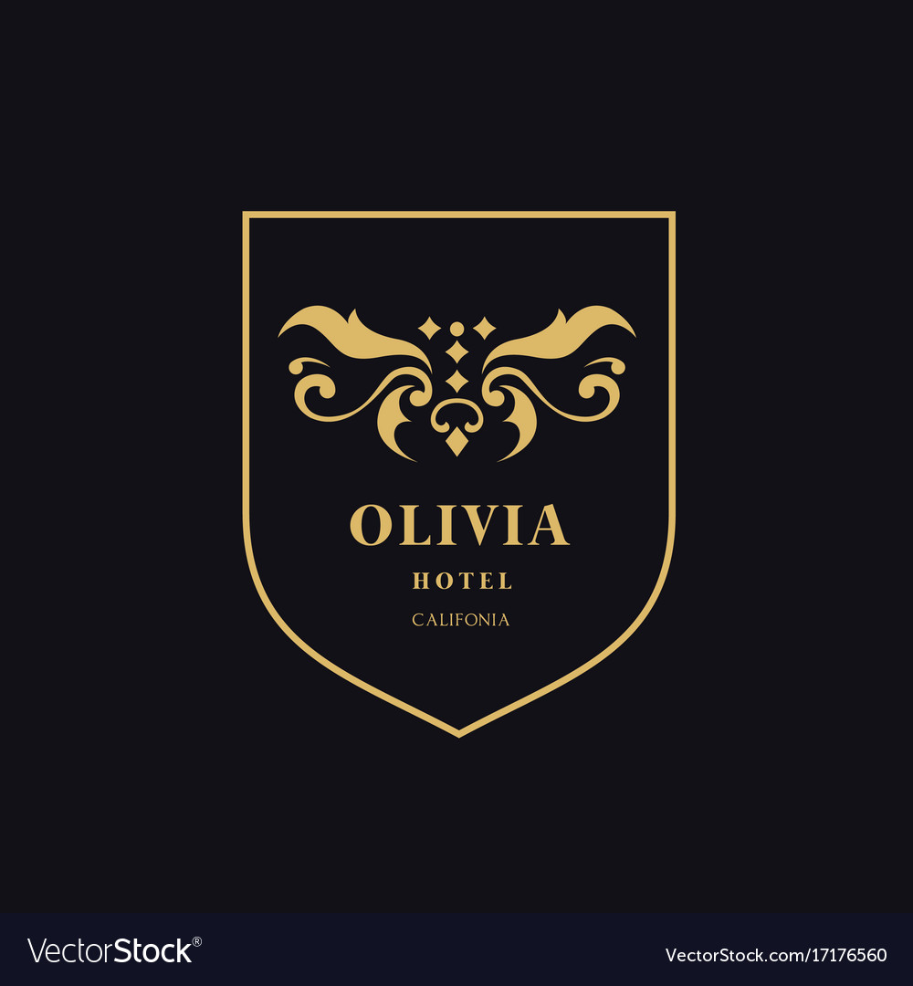 Luxury logo crests design for hotel