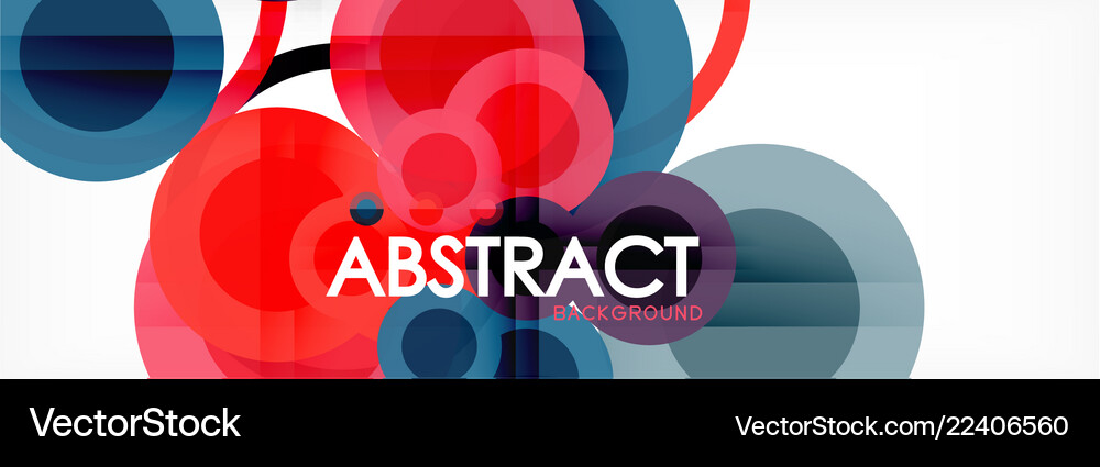Overlapping circles design background Royalty Free Vector