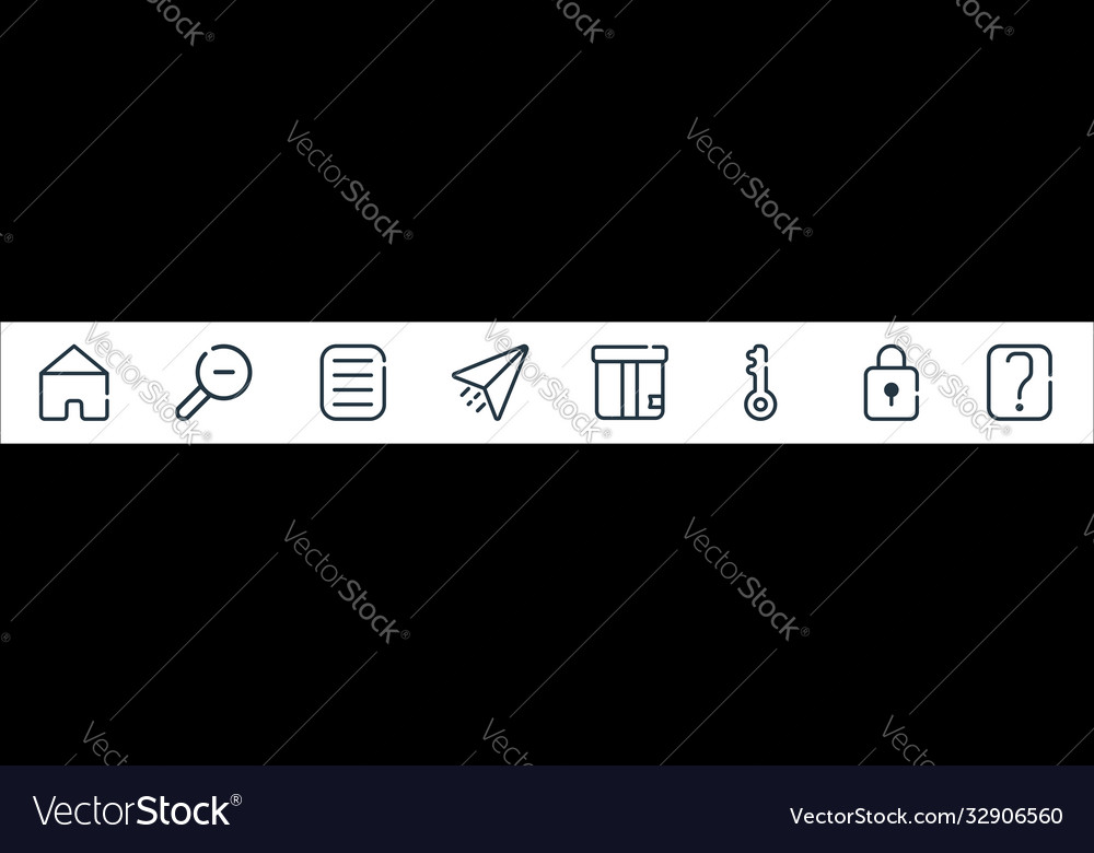 Ui master line icons linear set quality vector image Ui master line icons linear set quality