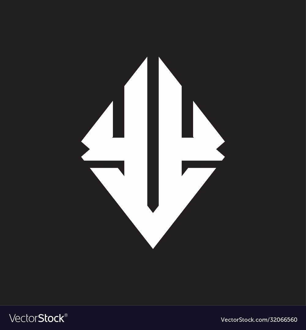 Yy logo monogram with sharp square design template Vector Image Yy logo monogram with sharp square design template