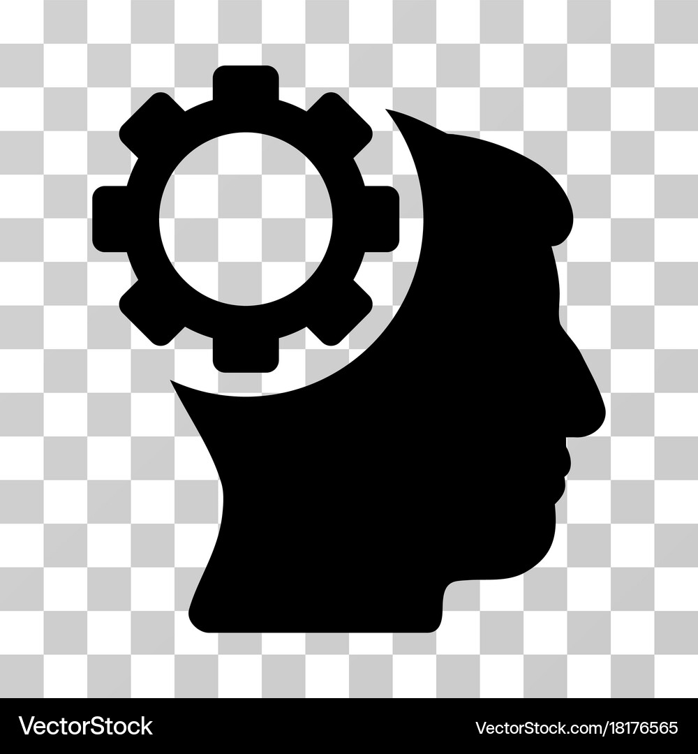 Brain gear icon Royalty Free Vector Image - VectorStock