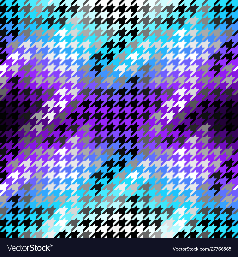 Classic houndstooth pattern in a patchwork Vector Image