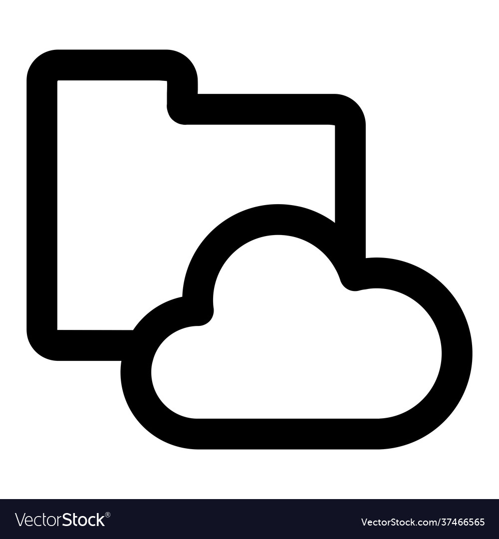 File folder with cloud icon flat