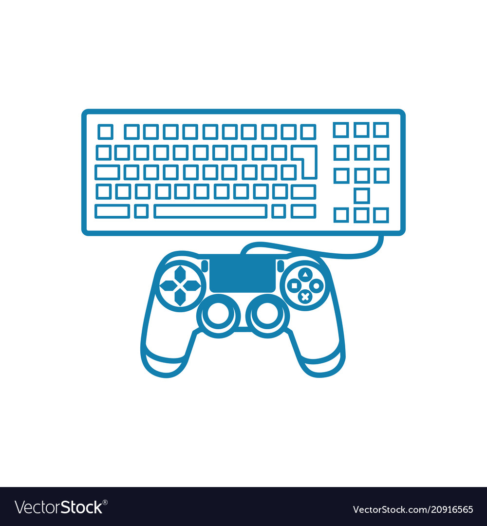 Game controllers linear icon concept vector image Game controllers linear icon concept